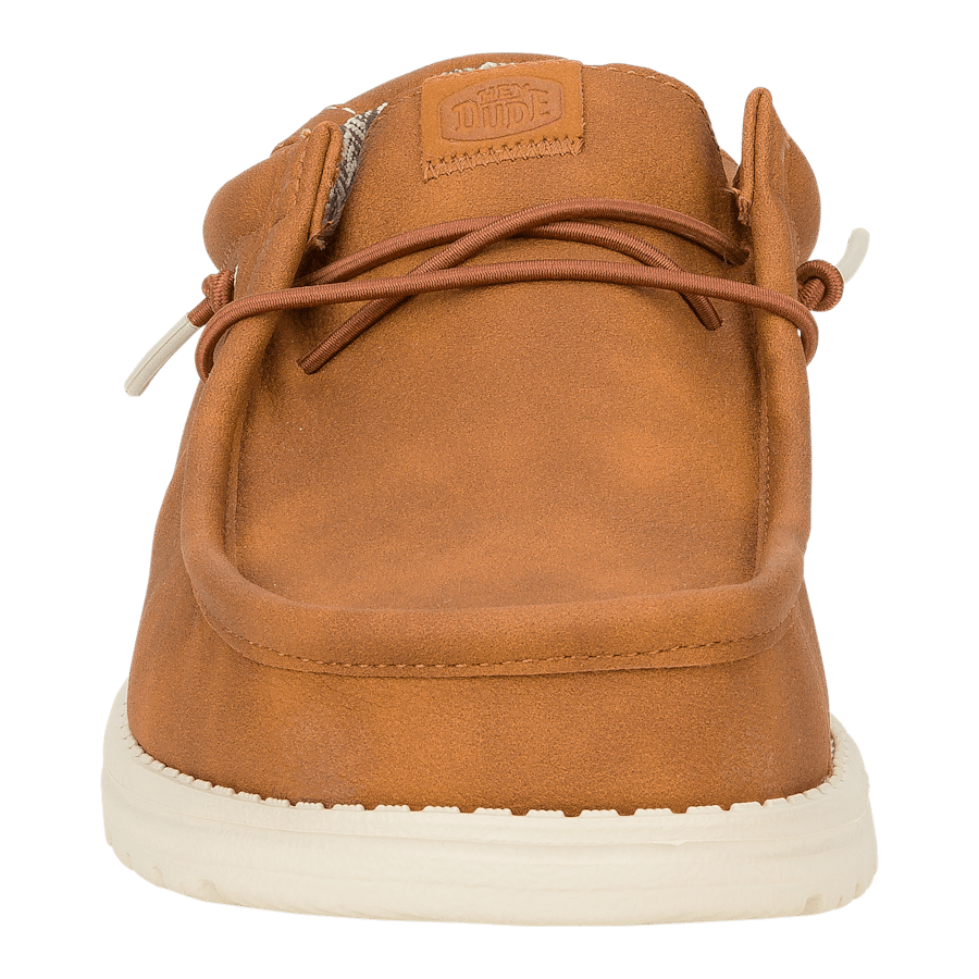 Hey Dude Boys Wally Classic casual lace-up shoe, rear view showing heel and logo patch