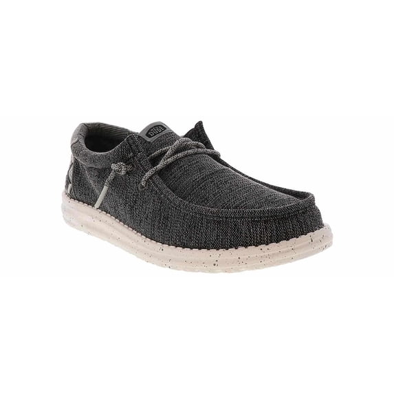 Hey Dude Wally Coastline slip-on shoe with knit upper and speckled white sole