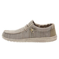 Hey Dude Wally Sox men's casual slip-on shoe with mesh upper and lace detail, side view