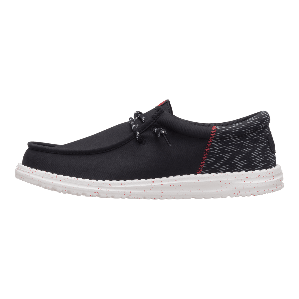 Hey Dude Wally Funk slip-on shoe with jacquard heel panel and speckled white sole