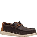 Hey Dude Wally Western men's slip-on shoe with striped fabric upper and speckled sole