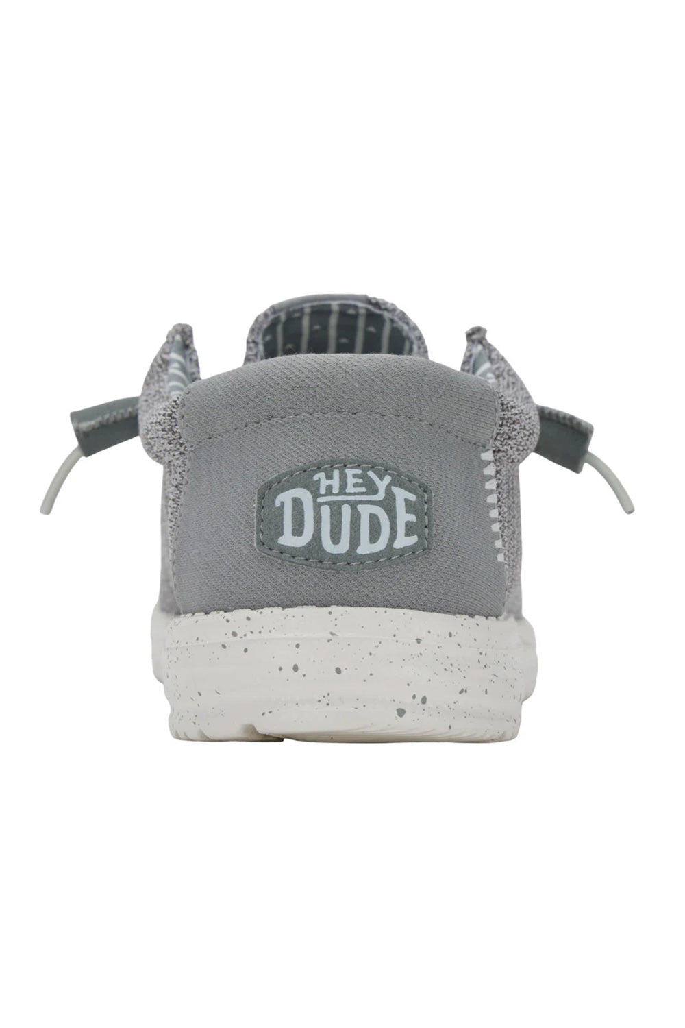 Hey Dude Wally Stretch Sox casual slip-on shoe shown from the back heel view