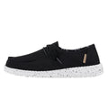 Hey Dude Wendy women's slip-on canvas shoe with white speckled sole, side view