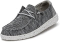 Hey Dude Wendy Sox slip-on shoe with knit upper, elastic laces, and speckled white sole