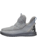 Hey Dude womens slip-on ankle boot with sherpa upper, suede base, and rubber sole