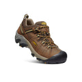 KEEN Targhee II low waterproof hiking shoe for men in brown leather with yellow laces