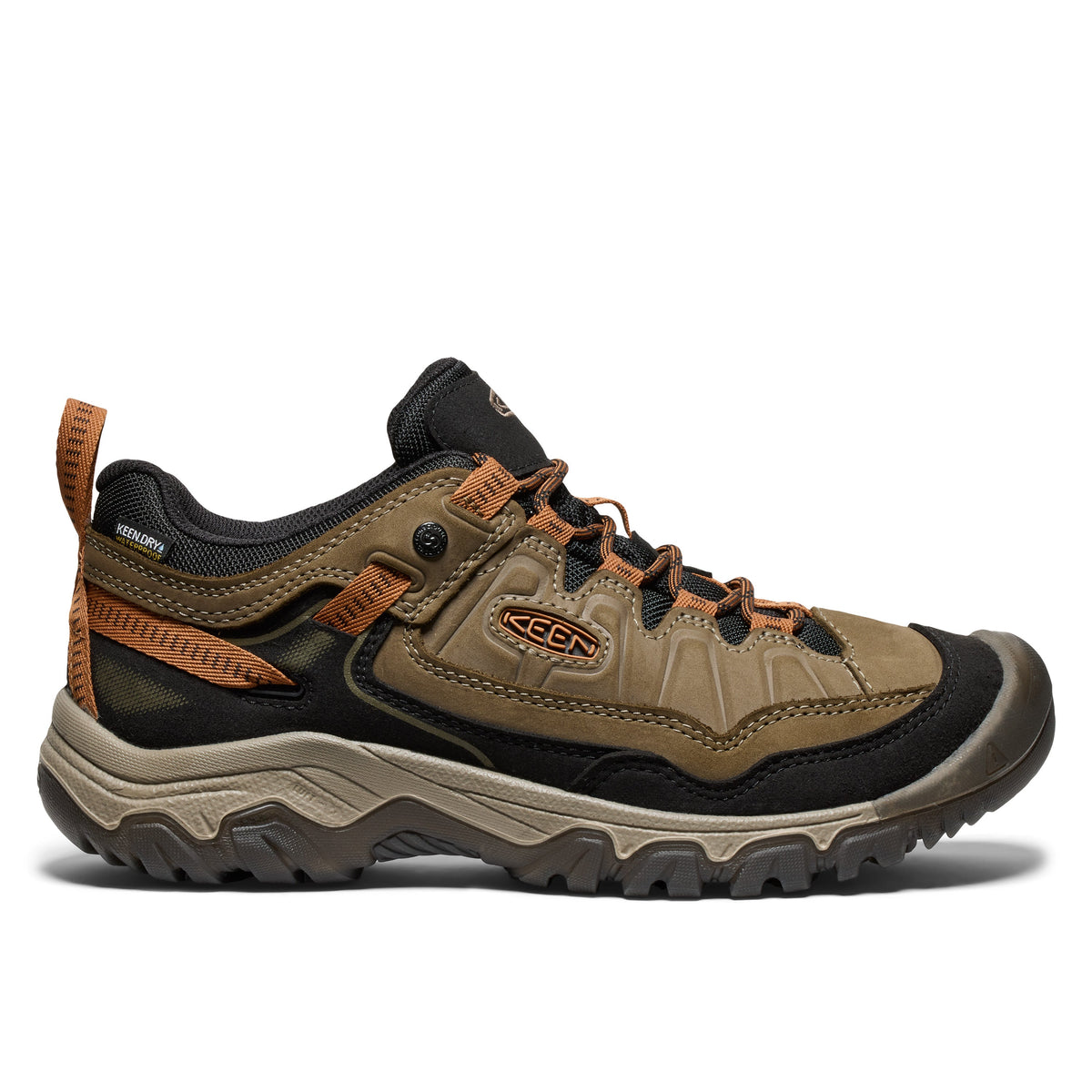 KEEN Targhee IV low waterproof hiking shoe with lug sole, lateral side view