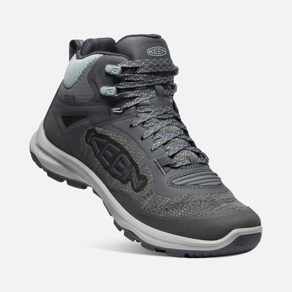 KEEN Terradora Flex Mid waterproof hiking boot with lace-up closure and knit upper