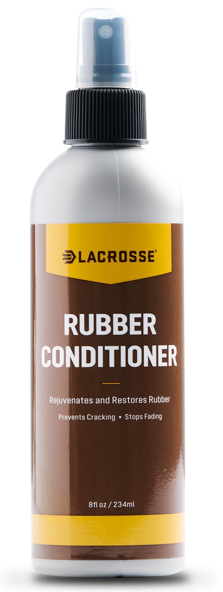 LaCrosse Rubber Conditioner spray bottle, 8 fl oz, rejuvenates and restores rubber