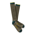 LaCrosse men's wool midweight over-the-calf socks with teal heel and toe accents
