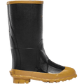 LaCrosse kids rubber pull-on boot with tall black shaft and gold sole