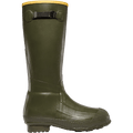 LaCrosse Burly 18-inch tall rubber boot with adjustable strap and yellow trim