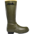 LaCrosse tall rubber hunting boot with buckle strap and lug sole, side view