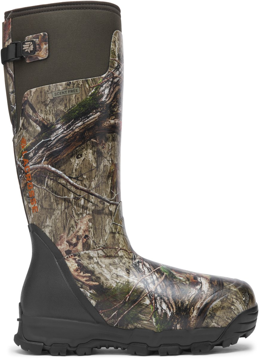 LaCrosse Alphaburly Pro 18-inch insulated rubber hunting boot with camo pattern