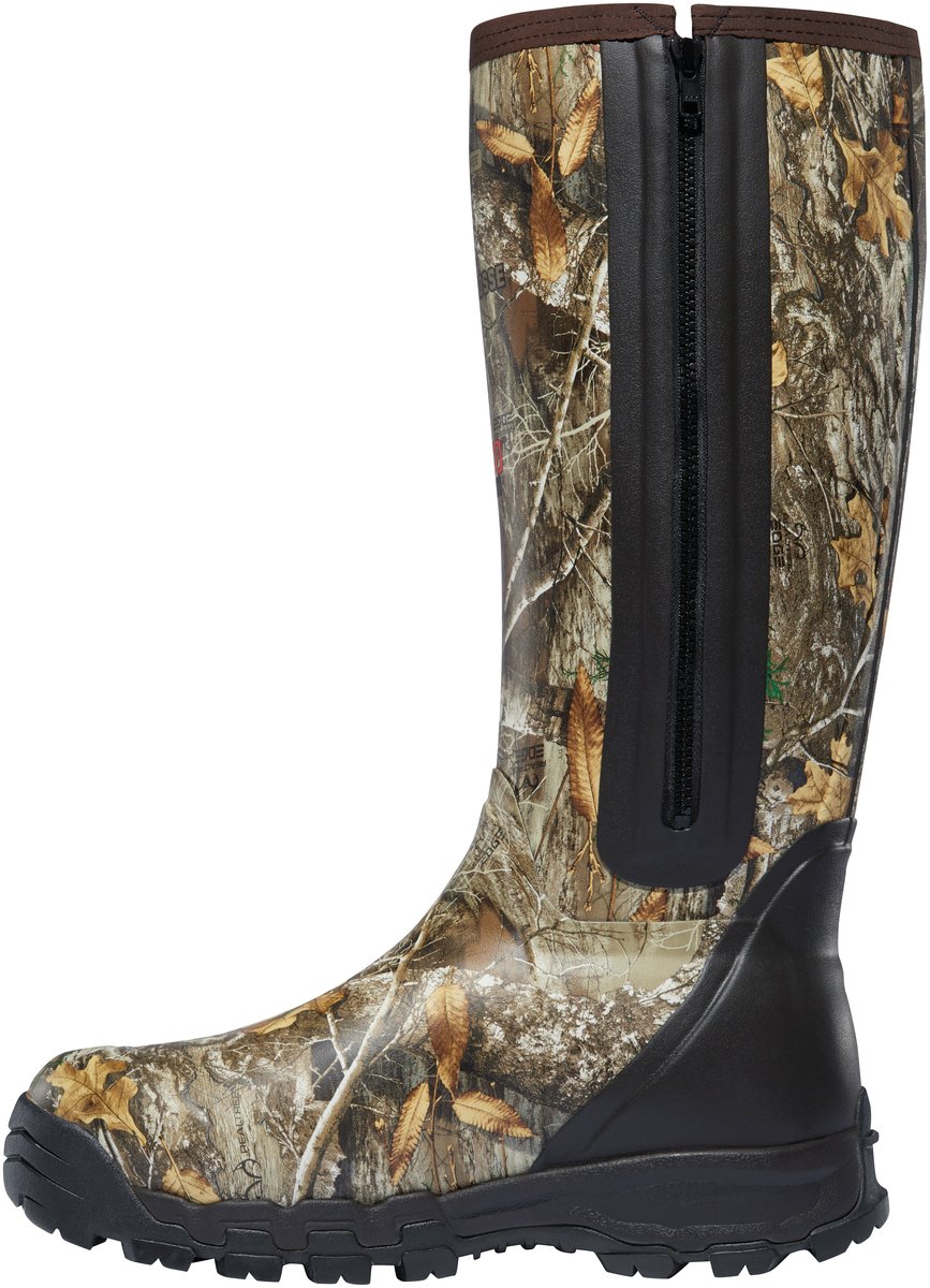 LaCrosse Alphaburly Pro side-zip 18-inch tall hunting boot with camouflage neoprene upper