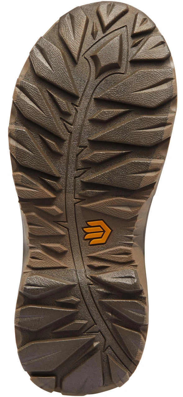 Bottom outsole view of LaCrosse womens hunting boot showing aggressive tread pattern