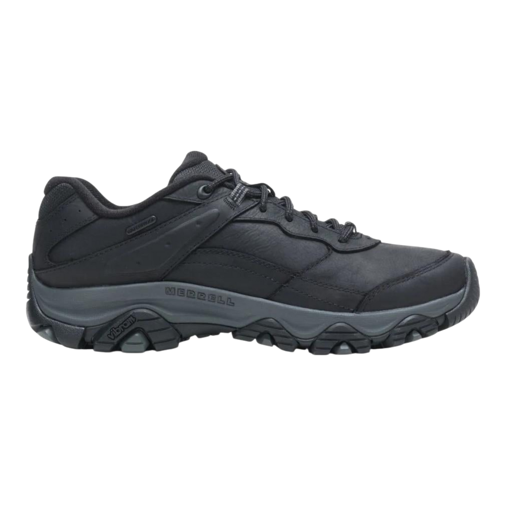 Merrell Moab Adventure 3 waterproof leather hiking shoe with Vibram outsole, lateral view