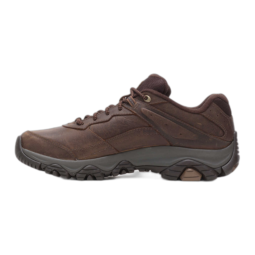 Merrell Moab Adventure 3 men's leather hiking shoe shown from the lateral side