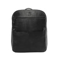 Milwaukee Brewer leather backpack with front zip pocket and embossed logo patch