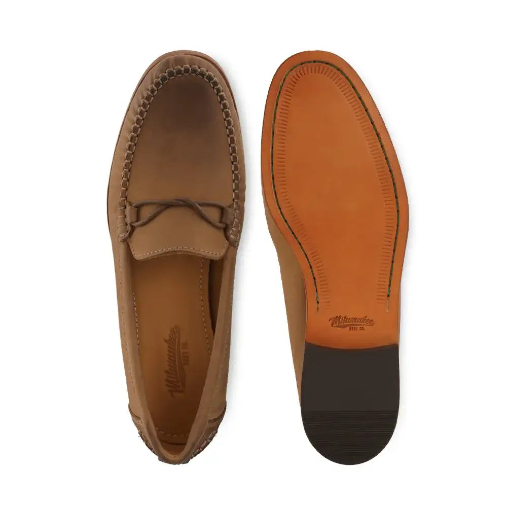 Milwaukee Womens Lizzie Loafer shown from top and bottom views on white background