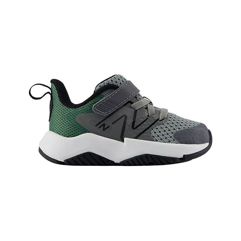 New Balance boys toddler running sneaker with velcro strap, mesh upper, and white sole