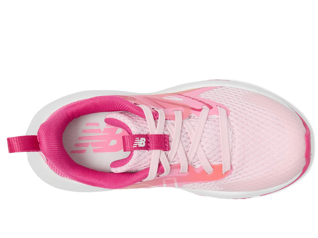 New Balance Girls Rave Run v2 sneaker shown from overhead top-down angle