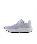 New Balance Girls 625 running shoe in lavender purple with white midsole, lateral view