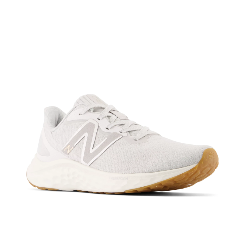 New Balance Fresh Foam Arishi v4 women's running shoe with gum rubber outsole, angled view
