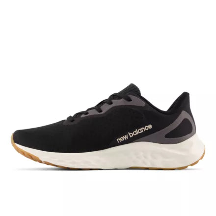 New Balance Fresh Foam Arishi v4 running shoe with white midsole and gum outsole, medial view