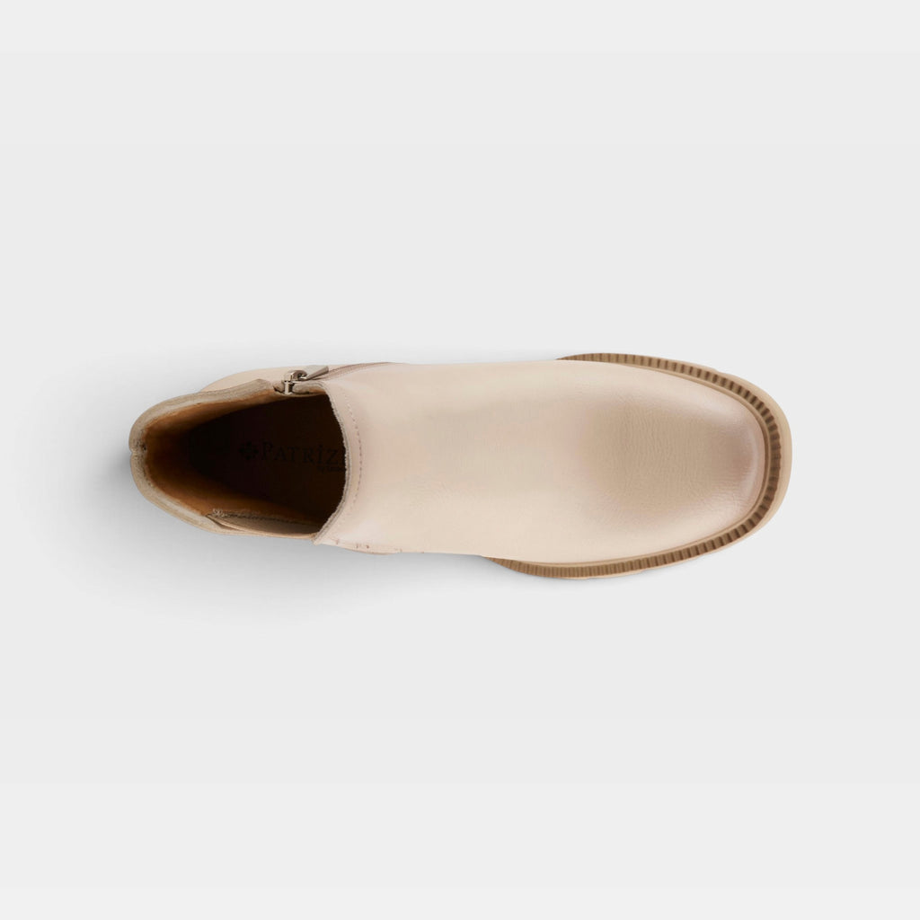 Patrizia Walkoff ankle boot with side zipper closure, viewed from above on seamless background