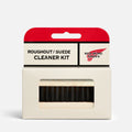 Red Wing Shoes Roughout Suede Cleaner Kit in retail packaging with brush visible through window