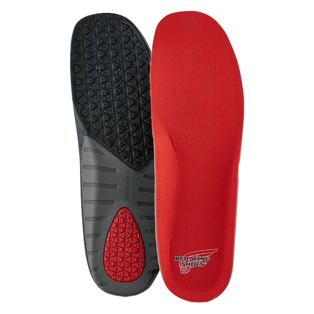 Red Wing Shoes Quadrex Footbed shown from top and bottom angles on white background