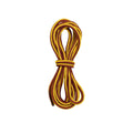 Coiled round boot laces with a two-tone braided pattern on white background