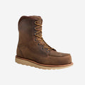 Red Wing men's tall lace-up work boot with moc toe and wedge sole