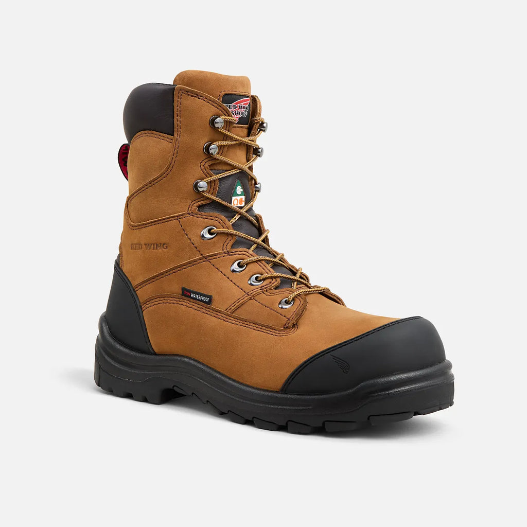 Red Wing mens 8-inch waterproof CSA safety toe work boot with lug sole
