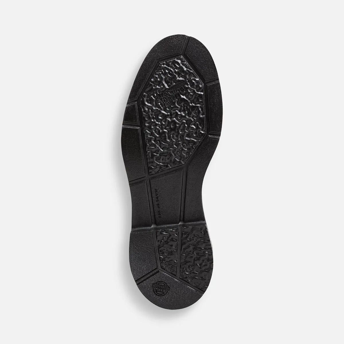Bottom sole view of Red Wing Mens 402 Supersole 2.0 8-inch work boot showing tread pattern