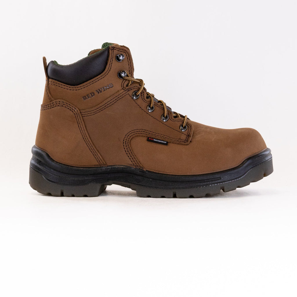 Red Wing King Toe 6-inch waterproof soft toe work boot with lug sole, lateral view