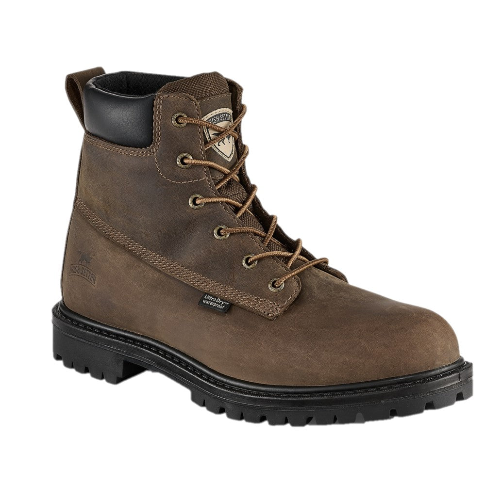 Irish Setter by Red Wing men's 6-inch waterproof lace-up work boot with lugged sole
