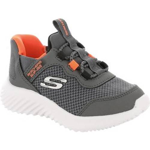 Skechers Slip-Ins toddler boys sneaker with mesh upper and chunky white sole