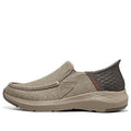 Skechers men's slip-on canvas loafer with cushioned sole and elastic side panels
