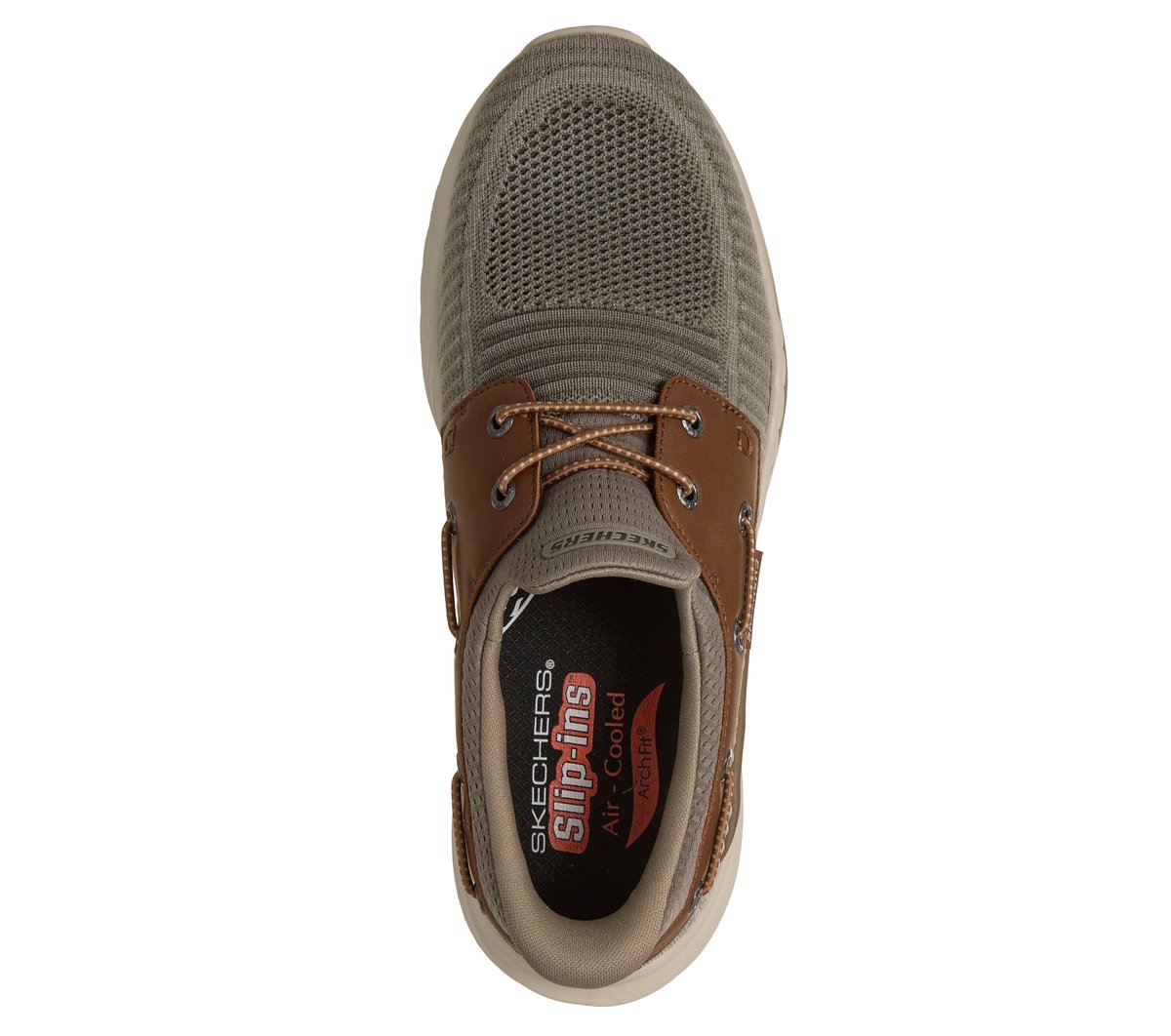 Skechers Slip-ins Arch Fit Orvan Shoreman sneaker shown from top-down angle