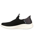 Skechers Slip-Ins Ultra Flex 3.0 slip-on sneaker with knit upper and white sole, lateral view