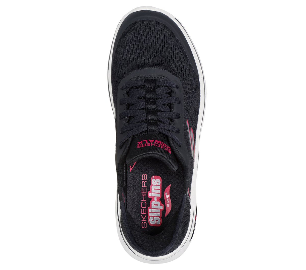 Top-down view of Skechers Slip-Ins Go Walk Arch Fit 2.0 sneaker with mesh upper