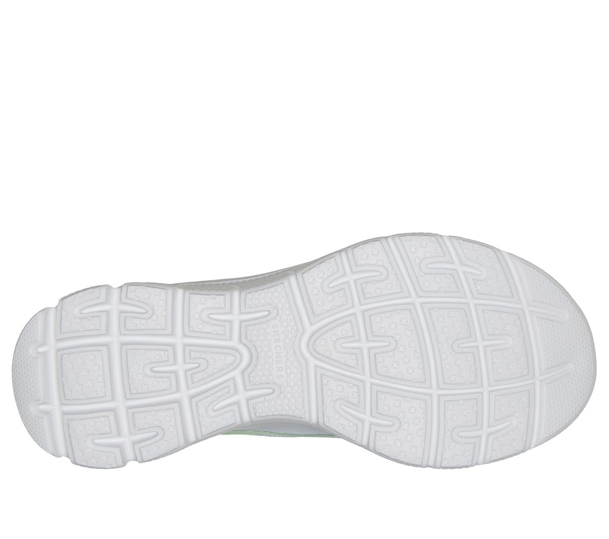 Bottom sole view of Skechers Slip-ins Summits Plus sneaker showing tread pattern