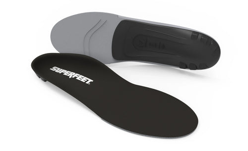 Superfeet AP Support Low insoles shown from top and bottom angles on white background