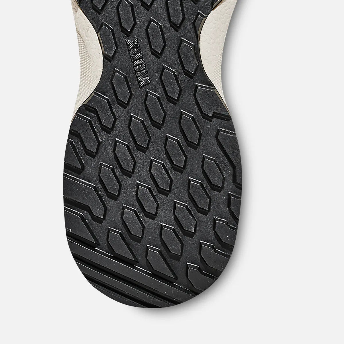 Bottom sole view of Worx Mens Antimatter Athletic ST shoe showing diamond tread pattern